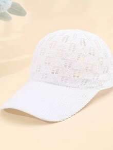 1pc Mesh Baseball Cap, Versatile Hat, Hollow Mesh Summer Hat, Breathable Cap - A - View 11
