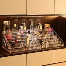 Acrylic Transparent Multi-Layer Stepped Organizer Rack For Perfume, Cosmetics, Lipstick, Eyeshadow Palette Display - Multicolor - View 5