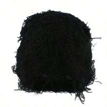 New Autumn Winter Monkey Fur Hat Funny Wig Hat Outdoor Unisex Warm Knitted Hat Street Hip Hop Cap Boho Beanie Fall Outfit - màu đen - Xem 2