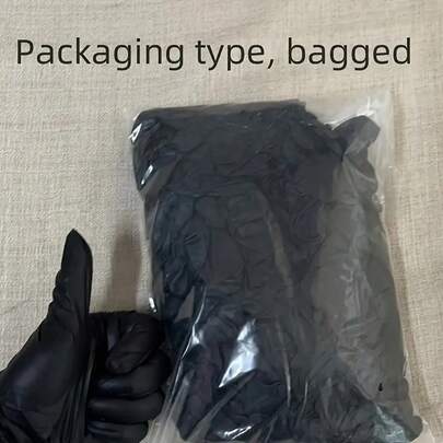 100/50/10pcs/Bag Disposable Nitrile Gloves - Latex & Powder Free, Perfect For Tattooing, Manicures, And Salon Cleaning,Nail Supplies,Nail Tools,Nail Art Tools,Back To School,Nails,Nail Tools For Press On Nails