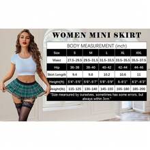 Women Lingerie Role Play Pleated Costume Mini Skirt With Garter Schoolgirl Outifts - Gray - 查看 7
