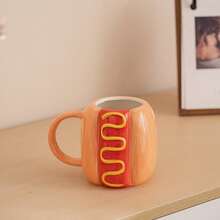 Valentine's Day Donut, Burger, Ice Cream Cone Shaped Ceramic Mug, High-Quality Milk, Breakfast, Coffee Cup - Multicolor - View 17