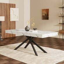 Dining Tables - White + MDF - View 4
