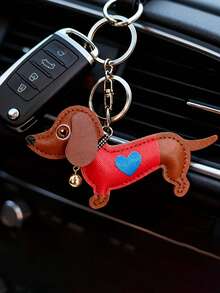 Breloc din piele ecologică cu model teckel drăguț, breloc teckel la modă, accesoriu elegant pentru breloc cu animale, breloc decorativ, breloc pentru geantă de student/cuplu, cadou de petrecere, accesoriu decor pentru rucsac, cadou ideal pentru femei - Multicolor - Vizualizare 10