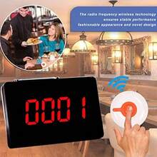 mesa de restaurantede localizador de Restaurante con 20 localizadores de Llamada inalámbrica de distanciamiento Social Timbre de Espera de Restaurante de Largo Alcance para la Iesia la #1 - como en la foto - Ver 2