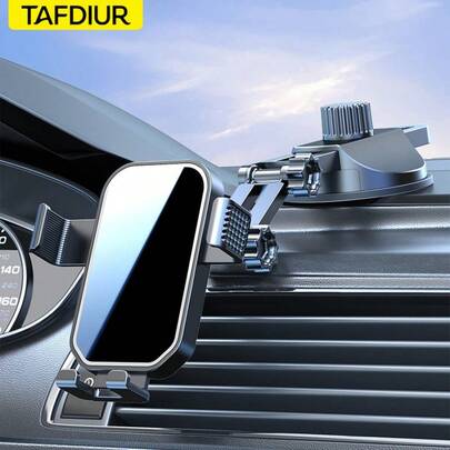 TAFDIUR 车载手机支架，吸盘式安装，仪表盘支架，兼容所有智能手机，便捷吸盘固定，解放双手，多角度旋转调节，上下左右旋转，更加便捷安全