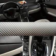 1片黑色/红色3D碳纤维贴膜，车身改色膜，11.81英寸*50英寸汽车定制3D碳纤维贴纸，自粘式车身及内饰个性化装饰防水防刮保护，汽车配件 - 1pc3d碳纖維貼紙 - 查看 8