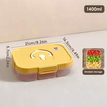 Caja de almuerzo rectangular de plástico portátil con asa, caja bento calentable en microondas, recipiente sellado a prueba de fugas para ensalada de frutas, recipiente de almuerzo con compartimentos de gran capacidad reutilizable, adecuado para que estudiantes y adultos lo usen en la escuela, la oficina, campamentos al aire libre, picnics, viajes, vuelta al colegio - Multicolor - Ver 34