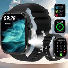 1.83" Full Screen Touchscreen Smart Watch, Suitable For Men & Women Outdoor Sports, With Wireless Calling/Message Alerts, Multiple Sports Modes, Information Reminders, Multifunction Call/Dial, Remote Camera/Music Playback, Fitness Tracking, Wireless Connection With Android Phones, Perfect Gift For Family & Friends - Multicolor - View 2