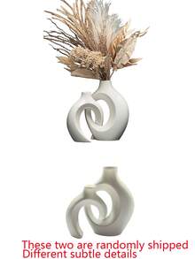 مجموعة من 2 قطعة من أواني الزهور البلاستيكية للأزواج المتعانقة، ديكور رف الكتب والمكتب والغرفة والطاولة والمقهى، أواني زهور اصطناعية، ديكور المنزل والغرفة، أواني زجاجية - بني فاتح - مشاهدة 11