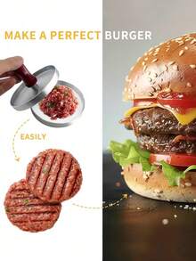 Molde desmontable para hamburguesas, apto para hamburguesas de carne, queso y vegetarianas, herramienta y accesorio de cocina para barbacoa, adecuado para reuniones festivas, comidas familiares y hamburguesas caseras - Multicolor - Ver 2