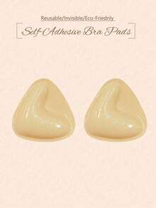 1/2/3 Pairs Breathable Silicone Triangle Thickened Self-Adhesive Invisible Nipple Covers - Multiple Styles - View 2