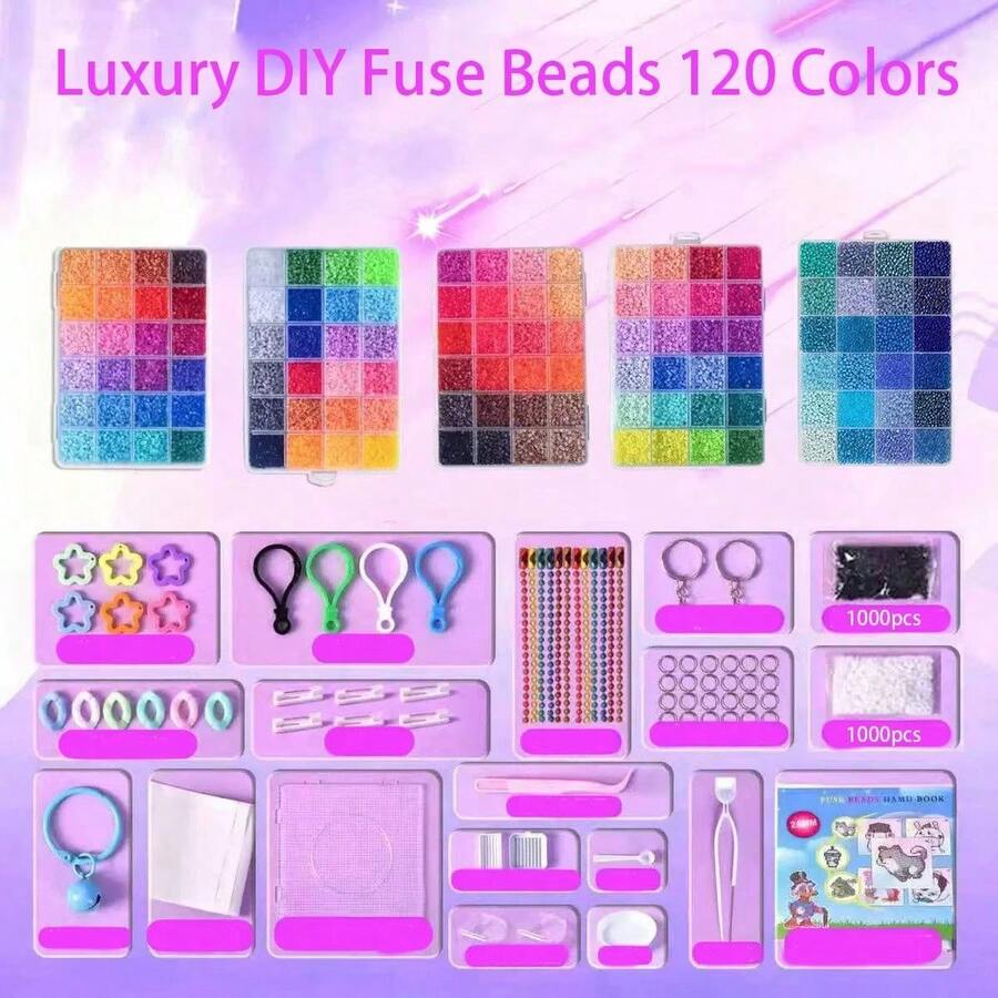 Complete Set Of Fuse Bead Materials, 2.6mm Fuse Bead Box, DIY Tool Kit - Multicolor - View 1