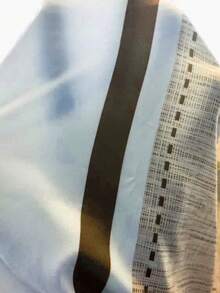 Vintage Striped Bowling Textured Print Men's Lightweight Loose Button-Down Short Sleeve Shirt - Khaki - View 4