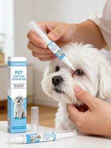 Cat & Dog Tear Stain Remover Pen, Gentle Cleaning Solution To Remove Eye & Mouth Tear Stains, Easy-Grip Face Cleaning Tool For Pets - Multicolor - View 13