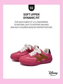 Disney 1 Pair  Collaboration Children's Sneakers, Suitable For Daily Wear, Festivals, Sports, Outdoor Activities, Comfortable, Non-Slip, Breathable (Boys' Sneakers, Boys' Skate Shoes, Children's Sneakers, Girls' Sneakers, Girls' Skate Shoes) - Hot Pink - View 4