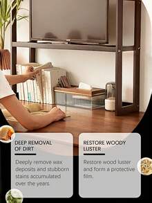 1 pieza Cuidado de muebles de cera de abeja - Renueva, limpia, pule y brilla los muebles de madera. También es un limpiador, pulidor, restaurador y acondicionador de muebles de madera que previene las grietas y protege los pisos de madera dura. - De Estado sólido - Ver 6