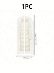 1-5 piezas Funda protectora transparente y gruesa de PEVA lavable, Funda para traje/chaqueta, Bolsa colgante antipolvo, Funda para vestido de novia, Bolsa colgante de almacenamiento para armario - Multicolor - Ver 20