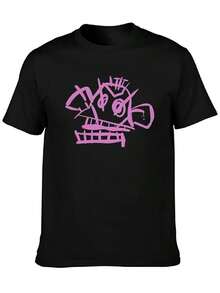 Jinx Arcane Monkey T-Shirt Anime Role Play T-Shirt Women Grunge Aesthetic Short Sleeve High Quality Cotton Streetwear_2 - Black - View 1