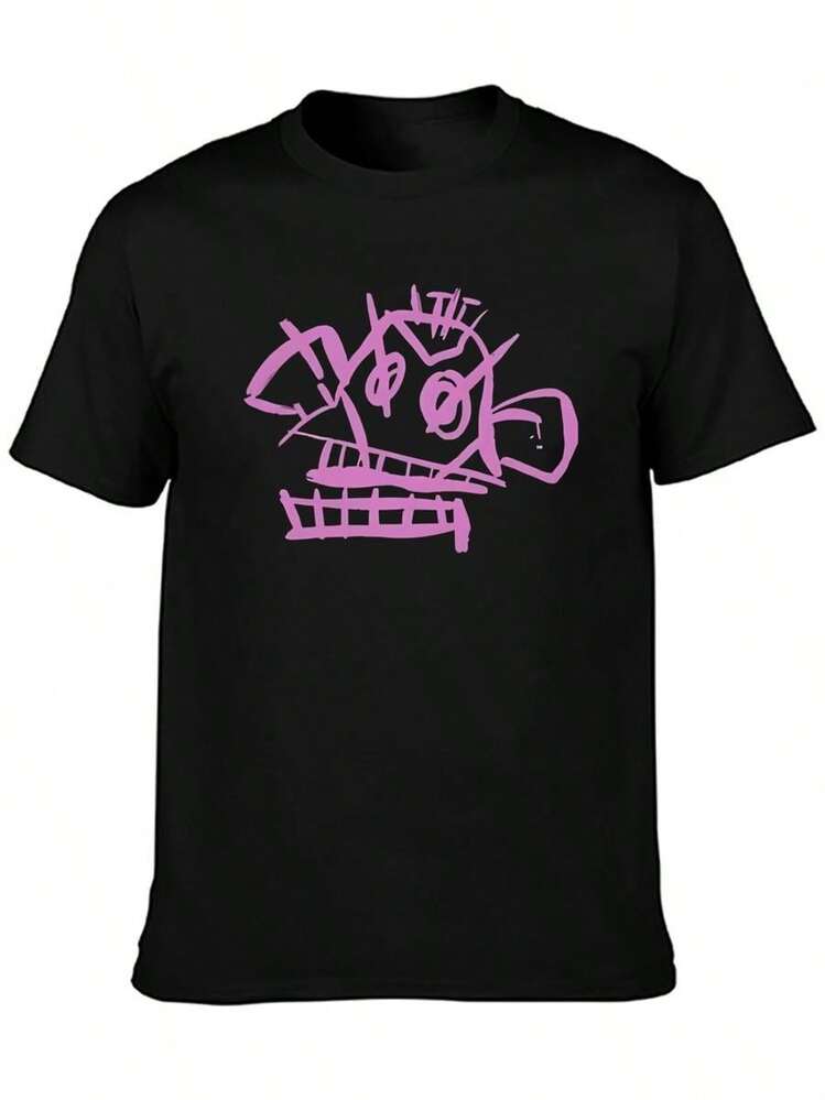 Jinx Arcane Monkey T-Shirt Anime Role Play T-Shirt Women Grunge Aesthetic Short Sleeve High Quality Cotton Streetwear_2 - 黑色 - 查看 1