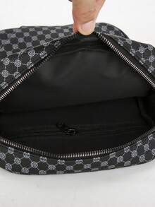 TIANDINGYU Fashion Men's Sling Bag, PU Jacquard Pattern Crossbody Bag, Work Commute Bag, Valentine's Day/Holiday Gift, Large Capacity, Multi-Compartment, With Zipper Pocket, Fits 10-Inch Tablet - Multicolor - View 11