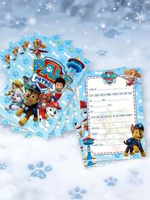 Paw Patrol Themed Birthday Party Invitation/Greeting Card - Multicolor - View 2