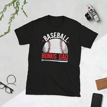 Baseball Bonus Dad Of A Baseball Player Bonus Dad Unisex T-Shirt - màu đen - Xem 1