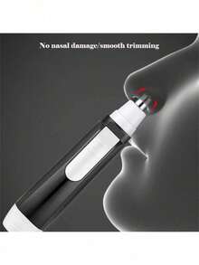 AXH 电动鼻毛修剪器，耳部、面部及眉毛清洁修整器，男女通用家用鼻毛去除工具套装 - 黑色 - 查看 4