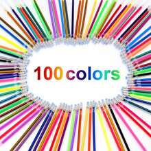 60/100 piezas Recambios de bolígrafos de colores brillantes, bolígrafos de gel de colores arcoíris brillantes, bolígrafos resaltadores para suministros de arte, papelería metálica fluorescente - Conjuntos - Ver 1