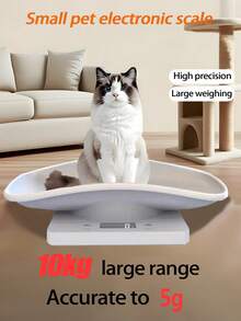 10kg/1g Stainless Steel Electronic Pet Scale, Precise Weighing For Animals (Batteries Not Included) - Multicolor - View 1