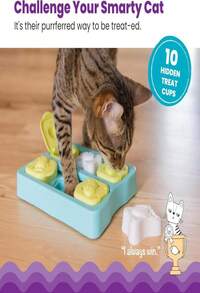 Juguete para gatos Catstages Kitty Cube, rompecabezas interactivo con premio, color azul - Blanco - Ver 2