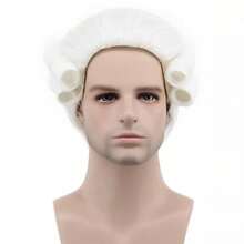 Judge Colonial Wig Man Women Long Wave White Wig For Halloween Costume Cosplay Party (Also Available In Gray, Black And Light Blonde Wigs) - Multicolor - View 4