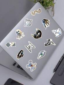 50pcs Cartoon Retro Silver Ghost Sticker Cool Creative Decal For Phone Case Laptop Bicycle Helmet Skateboard Magazine DIY Decal Sticker Holiday Party Gift HD Printing (Not Easy To Fall Off) - 1 Set - View 7
