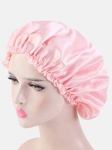 1顶女士缎面蕾丝边睡帽，适合日常使用 - 彩色 - 查看 11