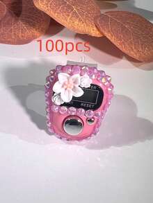 手工DIY水钻佛教念珠计数手表，轻巧便携，可爱花卉装饰电子咒语计数器，生日/斋月/情人节小礼物，适合斋月期间宗教诵经计数。 - 彩色 - 查看 39