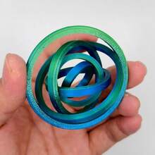 2/4个指尖旋转减压环 - 3D打印减压工具，多种颜色可选 - 便携式减压助手，办公必备，节日礼物 - 彩色 - 查看 5