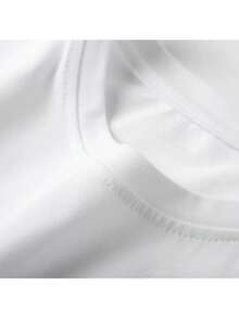 1pc Camiseta de mujer | Estampado creativo de cocoteros, colores cómodos, estilo casual, cuello redondo, largo regular, adecuada para todas las estaciones. - Blanco - Ver 4