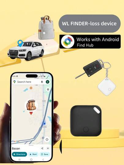 GPS Tracker Locator, Precise Global Positioning Tracking Device Compatible With IPhone "Find My" App (Not Supported On Android!), Anti-Lost For Keys, Luggage, Backpack, Wallet, Pets, Ideal Gift