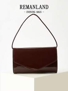 REMANLAND حقيبة يد نسائية فاخرة وأنيقة بتشطيب مرآة، حقيبة حفلات عصرية وراقية، حقيبة سهرة، حقيبة مسائية مثالية للسيدات مع سلسلة معدنية قابلة للفصل للكتف/متقاطعة الجسم، مثالية للحفلات والمناسبات والأعراس والمناسبات الاجتماعية، هدية مثالية للأحباء - بني - مشاهدة 1