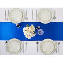 12 Pack Royal Blue Satin Table Runner 12x108 Inches Long, Silk-Like Smooth Table Decor For Wedding Prom Event Party - RoyalBlue - View 6