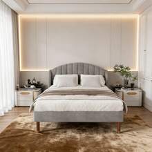 Bed Bases & Foundations - Gray + Velvet - View 1