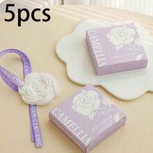 1/5pcs Camellia Shaped Room Wardrobe Fragrance Diffuser, Car Fragrance, Wedding Bridesmaid Gift, Air Freshener Fragrance Refill - Floral Scent - View 14