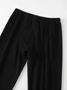 2pcs/Set Men's Fashion Autumn Thermal Underwear Set, Includes Pullover And Long Pants, Fall / Winter - Black - View 8