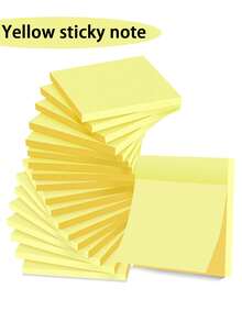 800 Sheets - 3 Inch X 3 Inch Yellow Sticky Notes, 8 Pads Total, Strong Adhesive, Easy To Peel Off Without Residue, Self-Stick Notes, Easily Stick To Home, Office And Notebooks! - Yellow - View 2