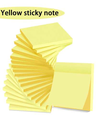 800 ورقة - 3 بوصة * 3 بوصة ملاحظات لاصقة صفراء، 8 كتل إجمالية، لاصق قوي، سهل التقشير دون بقايا، ملاحظات لاصقة، تلتصق بسهولة بالمنزل والمكتب والدفاتر!