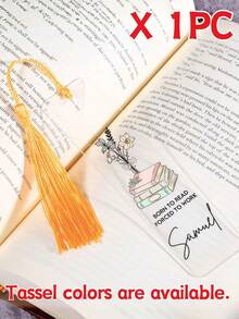 Personalized Acrylic Tassel Bookmarks (1/3/5 Per Pack) – Customizable With Text And Designs, Making Them The Perfect Gift For Book Lovers, Holidays, And Teachers. Also Suitable As Home Decor, Wedding Gifts, And Presents For Other Book Lovers. - Multicolor - View 11
