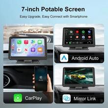 2026 New Wireless CarPlay And Android Auto 2-In-1 CarPlay Without Card 7 Inch Car Radio Multimedia Video Player Wireless CarPlay And Wireless Android Auto Portable Universal Car Display With Camera - A - View 4