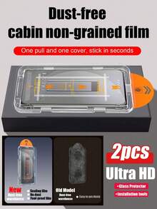 2pcs 8K Ultra HD Glass Screen Protector, Compatible With Samsung Galaxy S21 FE/S21/S21 Plus/S22/S23/S22 Plus/S24/S25, Galaxy A71/A56/A16, Galaxy Z Fold3/Fold4/Fold5/Fold6/Fold 7 5G, Galaxy A17. Curved Design, Full Screen Coverage, Hole-Free, Includes Dust Removal Box. - Clear - View 27