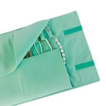 UnionPlus Velvet Travel Jewelry Case Roll Bag Organizer For Necklace, Ice Gre1en - IceGre1en - 查看 7