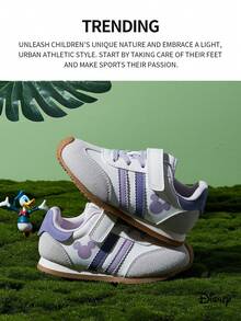 Disney 1 Pair Kids' Sneakers, Suitable For Daily Wear, Festivals, Sports, Outdoor Activities, Comfortable, Non-Slip, Durable, Breathable (Boys' Sneakers, Boys' Skate Shoes, Kids' Sports Shoes, Girls' Sneakers, Girls' Skate Shoes) - Purple - View 2